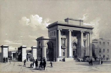 Indgang til Birmingham Station, september 1838 (pen & blæk og vask på papir)