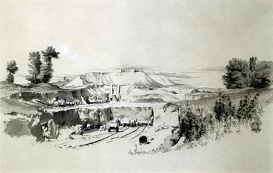 Linslade Tunnel, 23. juni 1837 (pen & blæk og vask på papir)