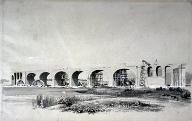 Wolverton Viaduct, 30. juni 1837 (pen & blæk og vask på papir)