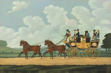 J. og W. Chaplins Dover-London Scene på vejen