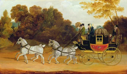 "The Wellington Coach" (The Newcastle-York-London Mail), ca. 1818 (olie på panel)