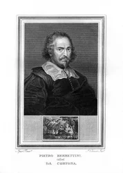 Pietro da Cortona, italiensk barokmaler, 1825.
