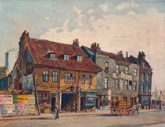 Huse på vestsiden af Church Street, Lambeth, Lambeth Bridge Road, London, c1874 1926