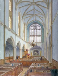 Indvendigt billede af en fransk protestantisk kirke på St Martin