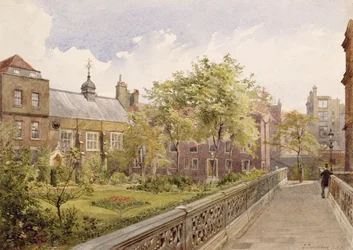 Staple Inn Hall fra haven, 1882