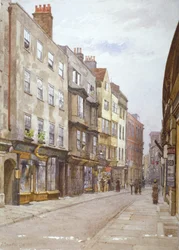 Udsigt over Hollywell Street mod vest, Westminster, London, 1882