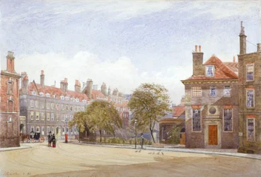 Udsigt over New Inn, Wych Street, Westminster, London, 1882.