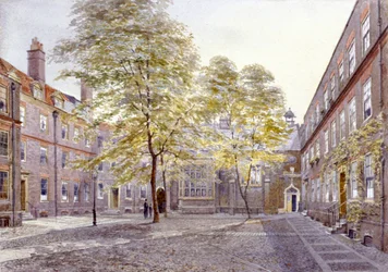Udsigt over Staple Inn, London, 1882