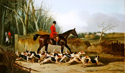 Croxteth Harriers, bagsiden af Stanfield (olie på lærred)