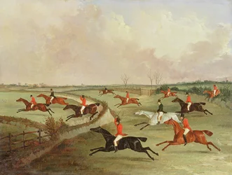 Quorn-jagten i fuldt ridt: reserveheste, efter et maleri af Henry Alken (1785-1851)