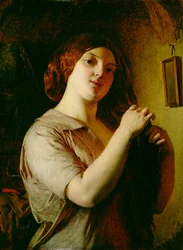 Jennys toilet, 1859 (panel)