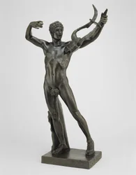 Young Sophocles Leading the Chorus of Victory efter slaget ved Salamis, modelleret 1885, støbt 1911 (bronze med grøn patina)