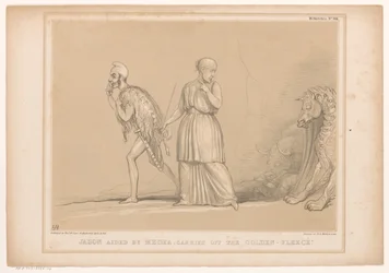 Spotprent mødte Richard Cobden som Jason Jason, hjulpet af Medea, bærer Golden-Fleece