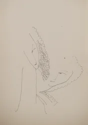 Uden titel [To ansigter] (blyant)