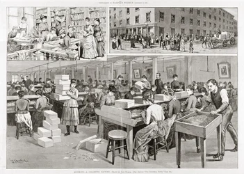 Scener med cigaretproduktion, 1887