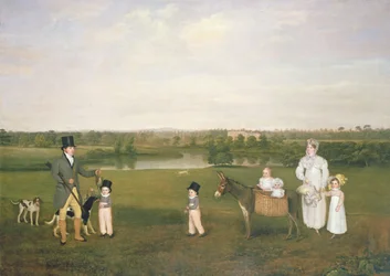 William Hetton Cooke med sin hustru og børn i Worleston Rookery, Chester