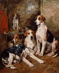 In the Kennel (olie på lærred)
