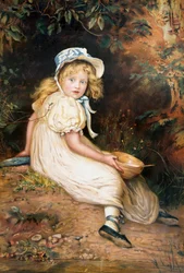 "Lille frøken Muffet". 1884 (olie på lærred)