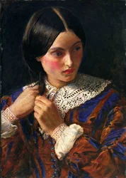 Only a Lock of Hair, ca. 1857-58 (olie på panel)