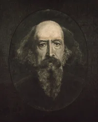 Portræt af Alfred, Lord Tennyson 1809-1892.