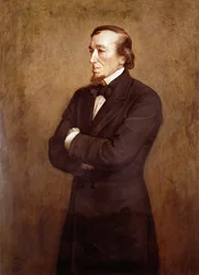 Portræt af Benjamin Disraeli (1804-1881) Earl of Beaconsfield, 1881