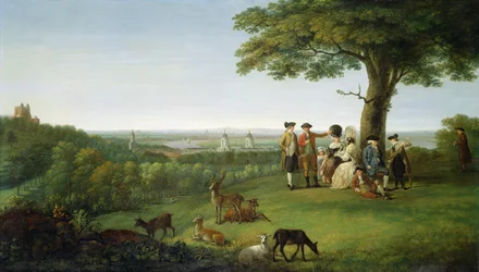 One Tree Hill, Greenwich, med London i det fjerne, 1779