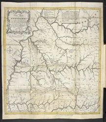 Et kort over Kentucky, i The Discovery, Settlement og den nuværende delstat Kentucke