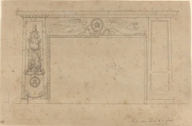 Design til skorstensstykket i Throne Room, Buckingham Palace