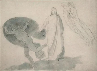 Get Thee Behind Me, Satan, ca. 1783-87 (blyant, pen, blæk og vask på papir)