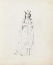 Mrs Siddons som Constance, 1783 (pen, blæk og vask på papir)