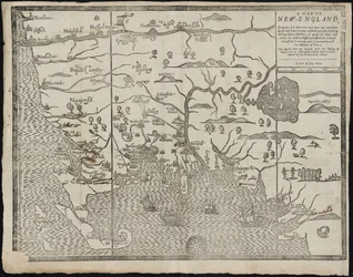 Kortet over New England Fra: William Hubbards The Present State of New-England, 1677