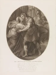 Mødet mellem Ulysses og Penelope, indgraveret af Francesco Bartolozzi