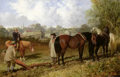Morgen: forberedelse til pløjning, 1848