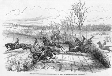The Newport Pagnell Steeplechase, indgraveret af Smyth, fra 