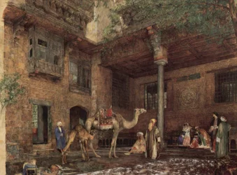Gårdspladsen ved malerens hus, Cairo