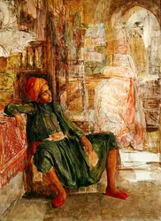 Abdul Hadi, A Portrait Study (olie på panel)