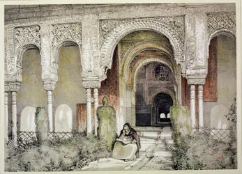 Indgang til de to søstres sal (Sala de las dos Hermanas), fra 