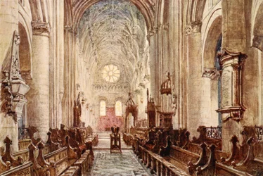 Interiør af katedralen i Christ Church, 1903