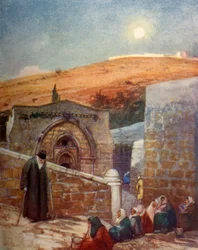 Kapellet i Jomfrugraven ved foden af Oliebjerget, 1902.