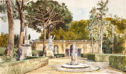 Medici-haverne, Rom (akvarel)