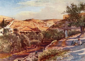 Den øvre dal af Kidron ser mod syd, 1902.