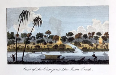 Udsigt over lejren ved Java Creek, 1813