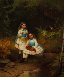 Ved skovbækken 1875 (olie på lærred)