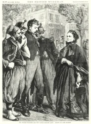 De franske soldater og "den lille engelske dame" (gravering)