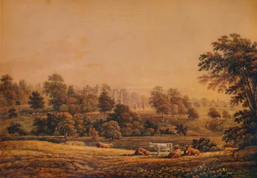 Udsigt over Aldenham Abbey: Hertfordshire, 18.-19. århundrede, 1935