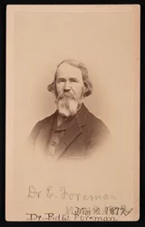Portræt af Dr. Edward R. Foreman 1808-1885, 12. marts 1872.