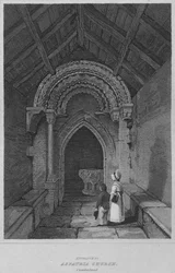 Indgang til Aspatria Church, Cumberland, 1814