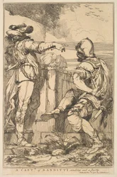 En kaptajn af Banditti, der sender et parti fra femten ætsninger dedikeret til ..., 8. december 1778.