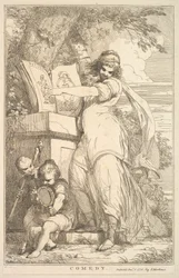 Komedie fra Femten Etchings Dedikeret til Sir Joshua Reynolds, 8. december 1778.