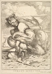 Enragd Monster fra Femten Etchings Dedikeret til Sir Joshua Reynolds, 8. december 1778.